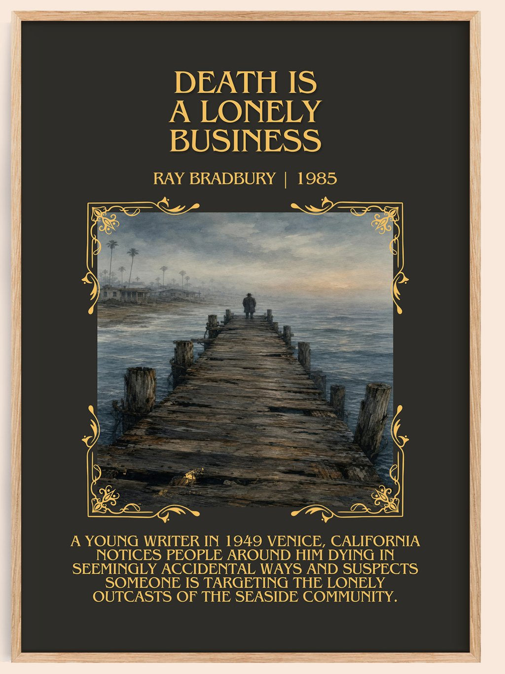 Death Is A Lonely Business Minimalist Book Poster by Ray Bradbury – book poster