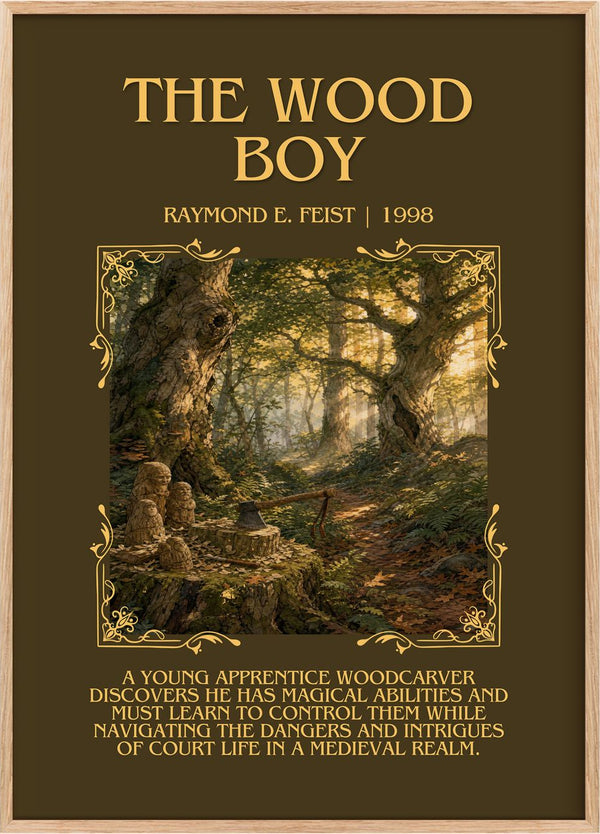 The Wood Boy Minimalist Book Poster by Raymond E. Feist
