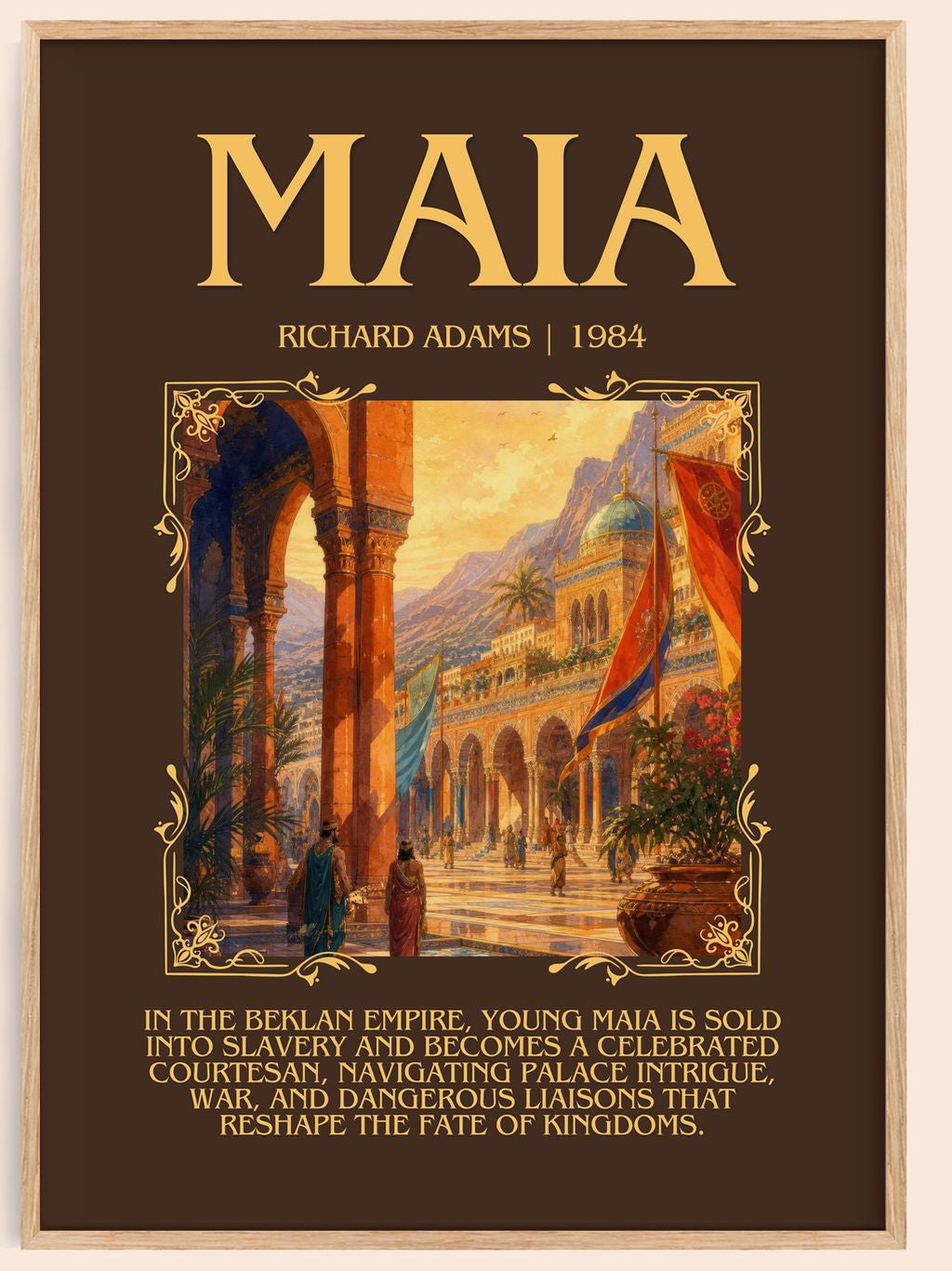 Maia Minimalist Book Poster by Richard Adams – book poster