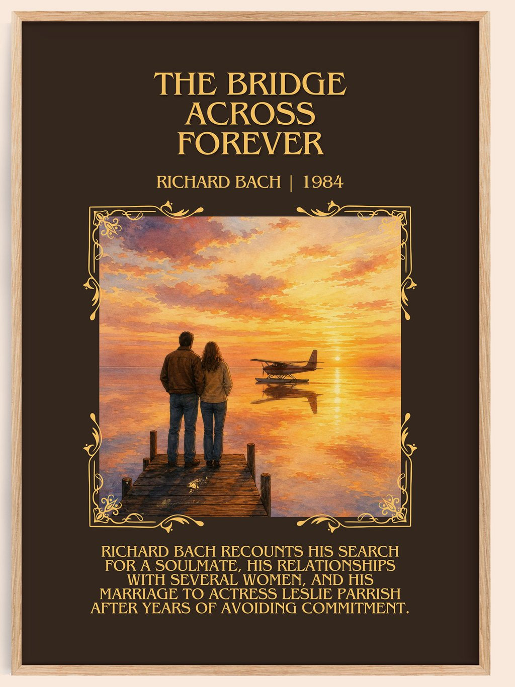 The Bridge Across Forever Minimalist Book Poster by Richard Bach – book poster