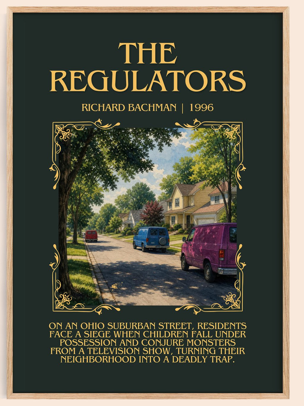 The Regulators Minimalist Book Poster by Richard Bachman – book poster