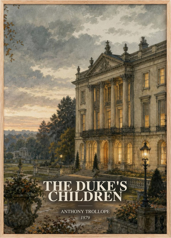 The Duke's Children Book Watercolour Illustration by Anthony Trollope