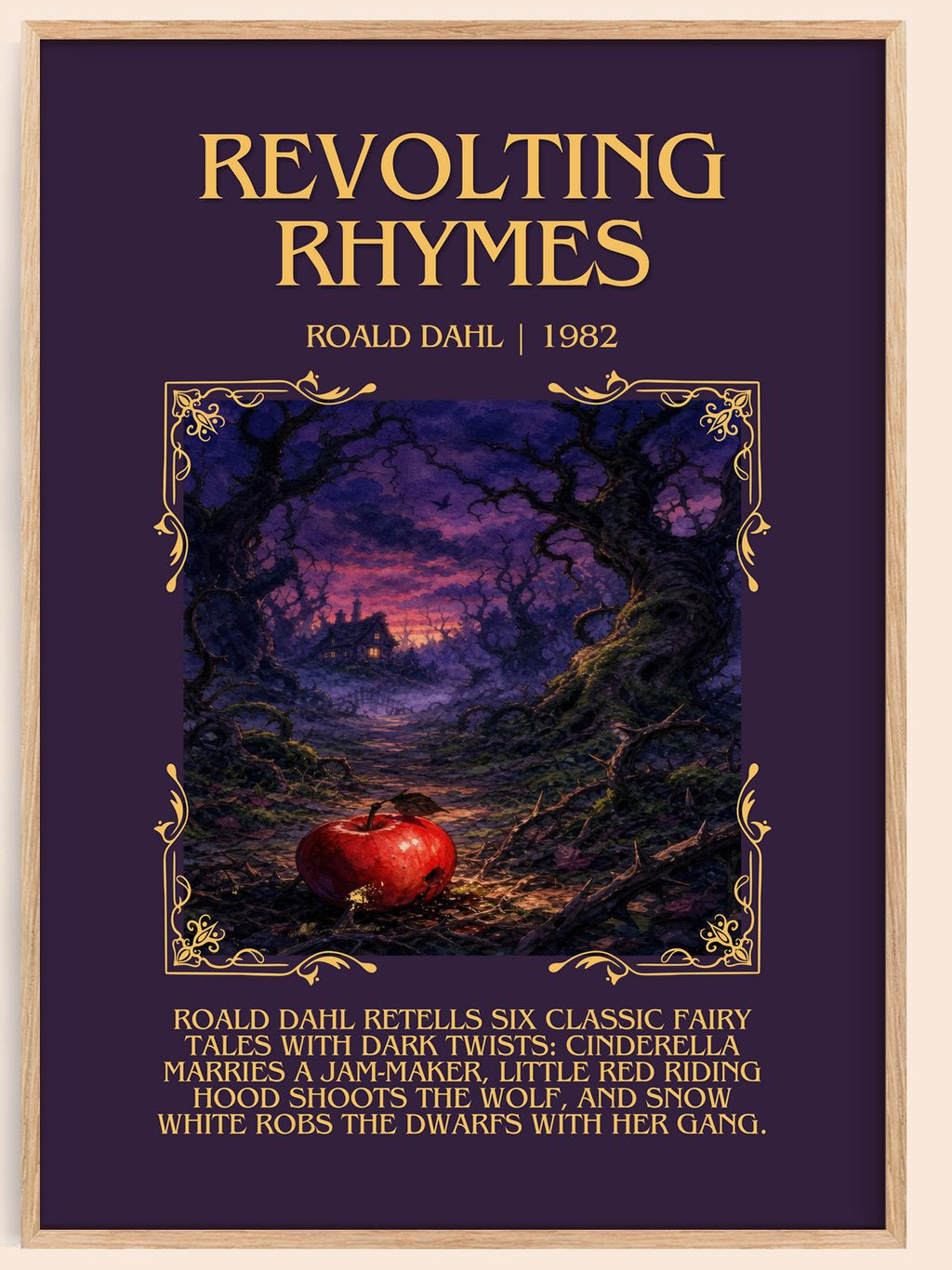 Revolting Rhymes Minimalist Book Poster by Roald Dahl – book poster