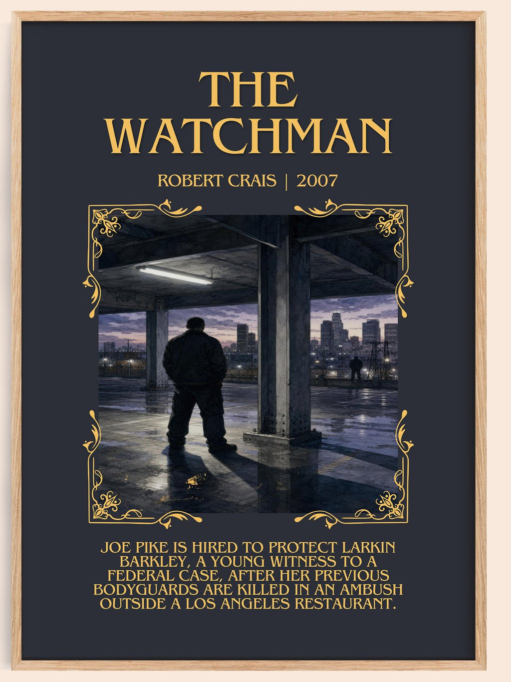 The Watchman Minimalist Book Poster by Robert Crais – book poster
