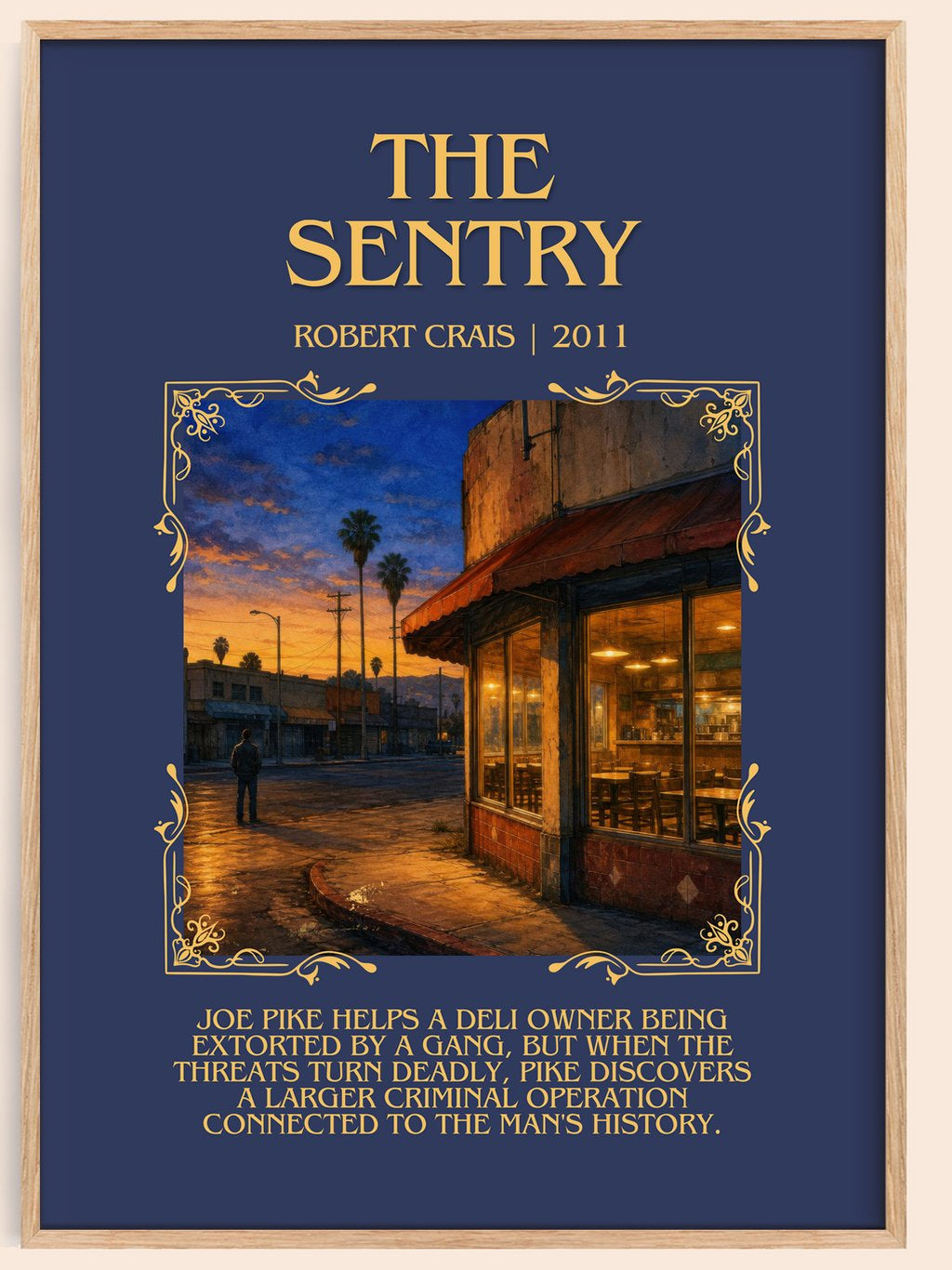 The Sentry Minimalist Book Poster by Robert Crais – book poster