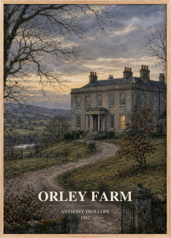 Orley Farm Book Watercolour Illustration by Anthony Trollope