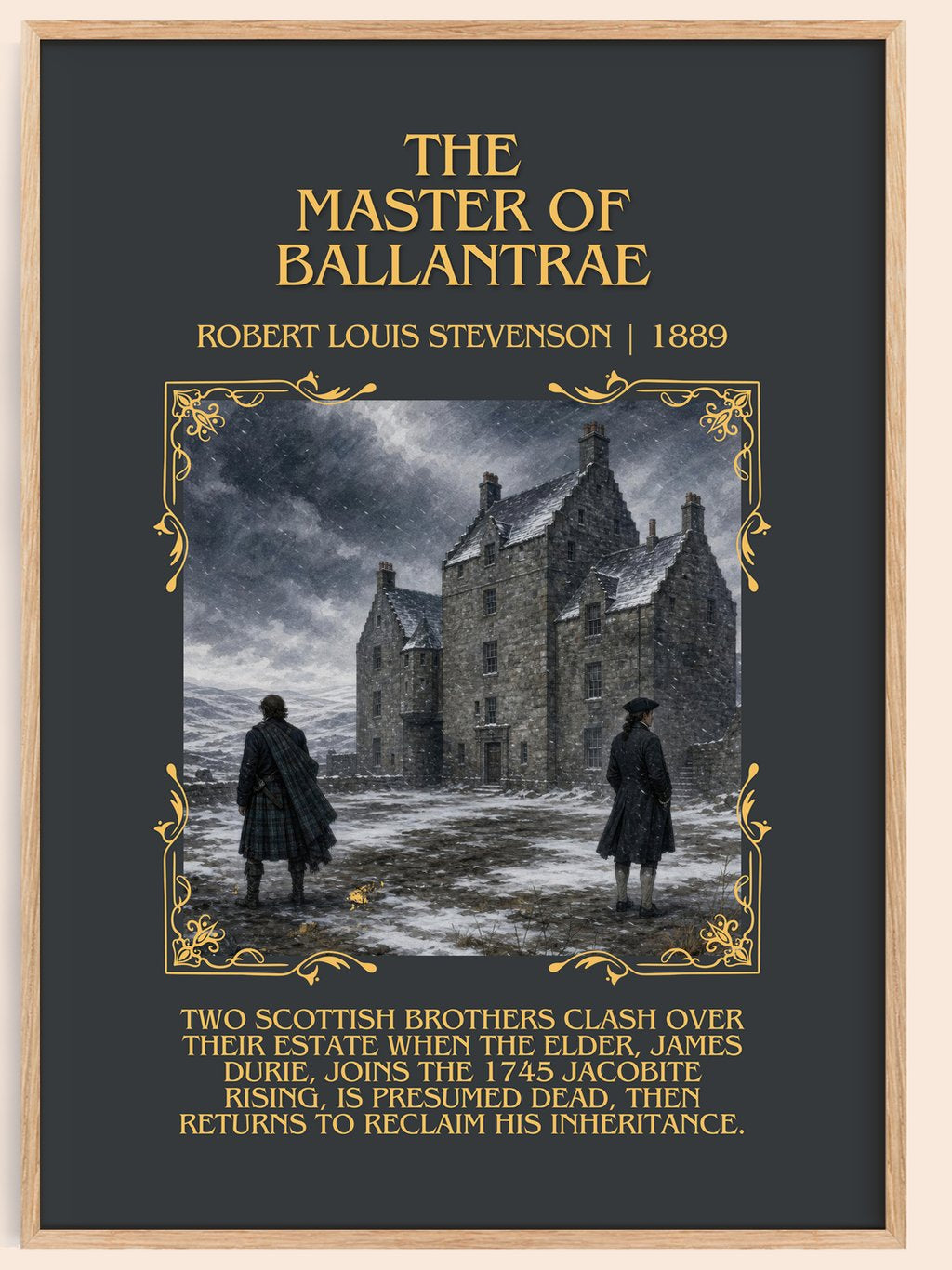 Master Of Ballantrae Minimalist Book Poster by Robert Louis Stevenson – book poster