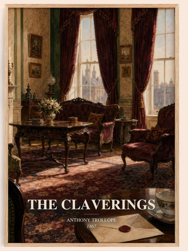 The Claverings Book Watercolour Illustration by Anthony Trollope