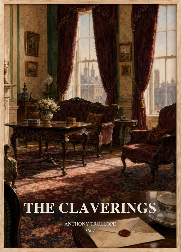 The Claverings Book Watercolour Illustration by Anthony Trollope