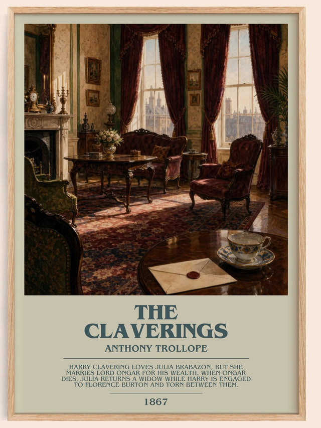 The Claverings Bookish Wall Art by Anthony Trollope