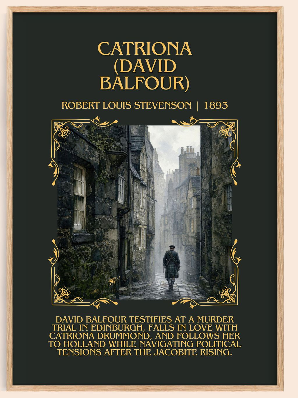 Catriona (David Balfour) Minimalist Book Poster by R. Stevenson – book poster