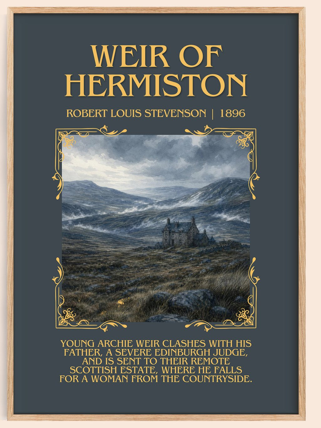 Weir Of Hermiston Minimalist Book Poster by Robert Louis Stevenson – book poster