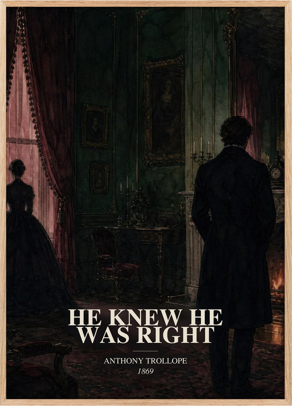 He Knew He Was Right Book Watercolour Illustration by Anthony Trollope