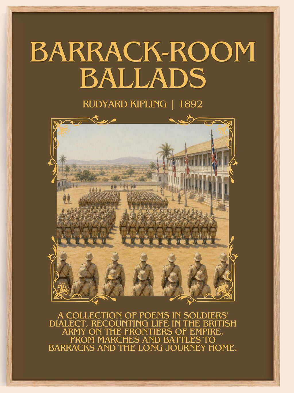 Barrack-Room Ballads Minimalist Book Poster by Rudyard Kipling – book poster
