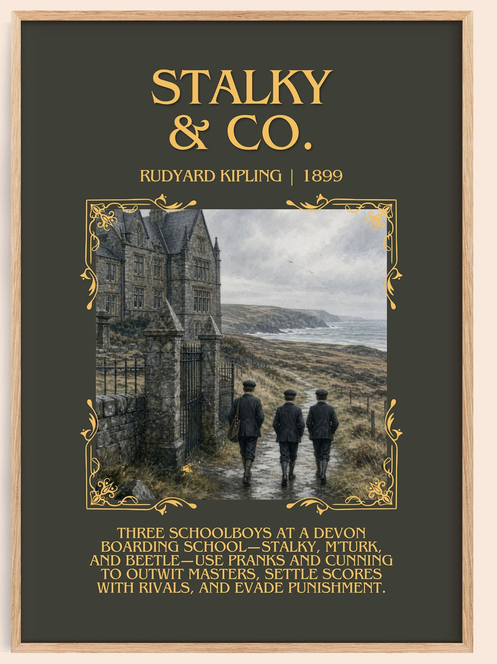 Stalky & Co. Minimalist Book Poster by Rudyard Kipling – book poster