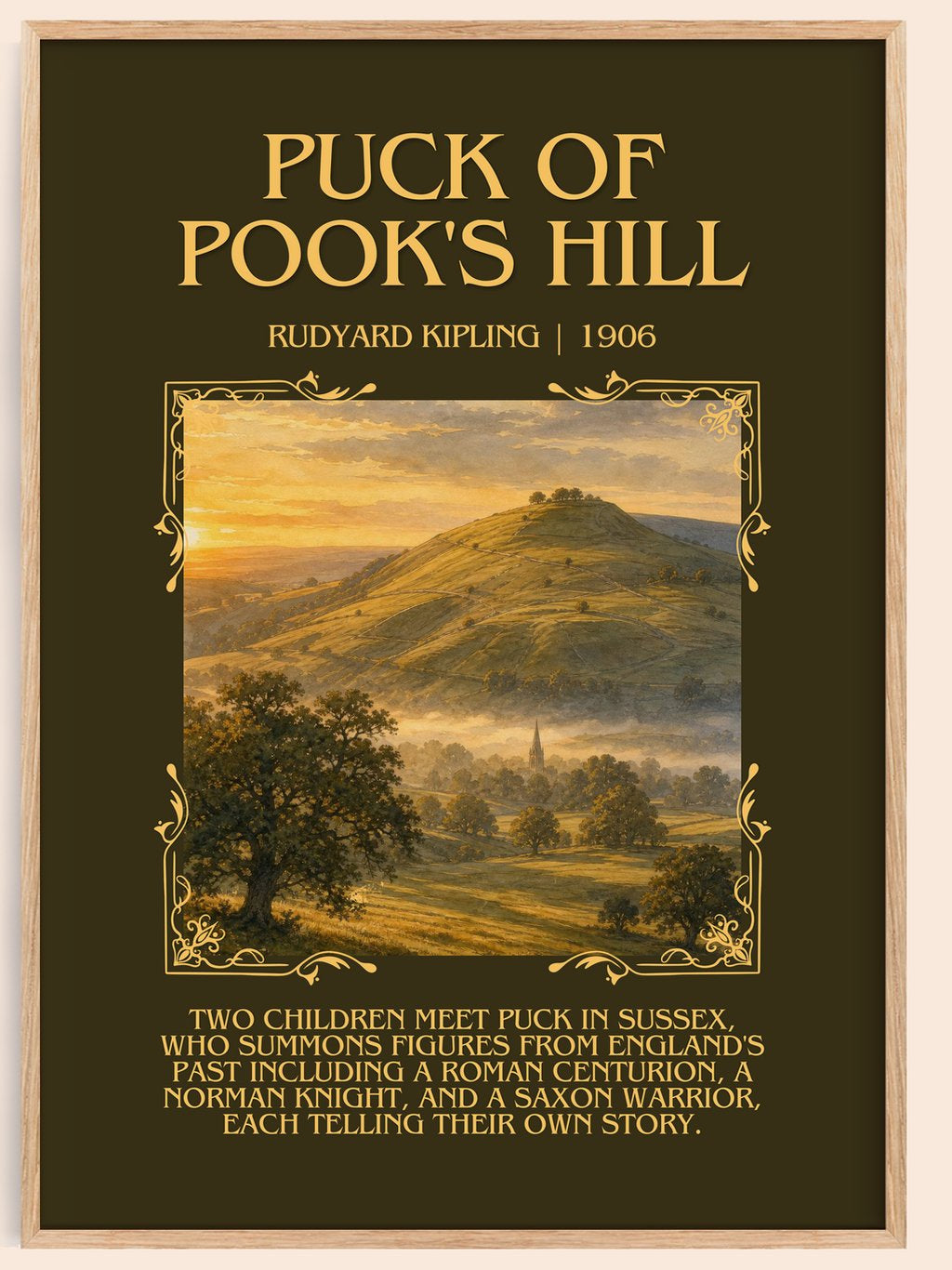 Puck Of Pook'S Hill Minimalist Book Poster by Rudyard Kipling – book poster