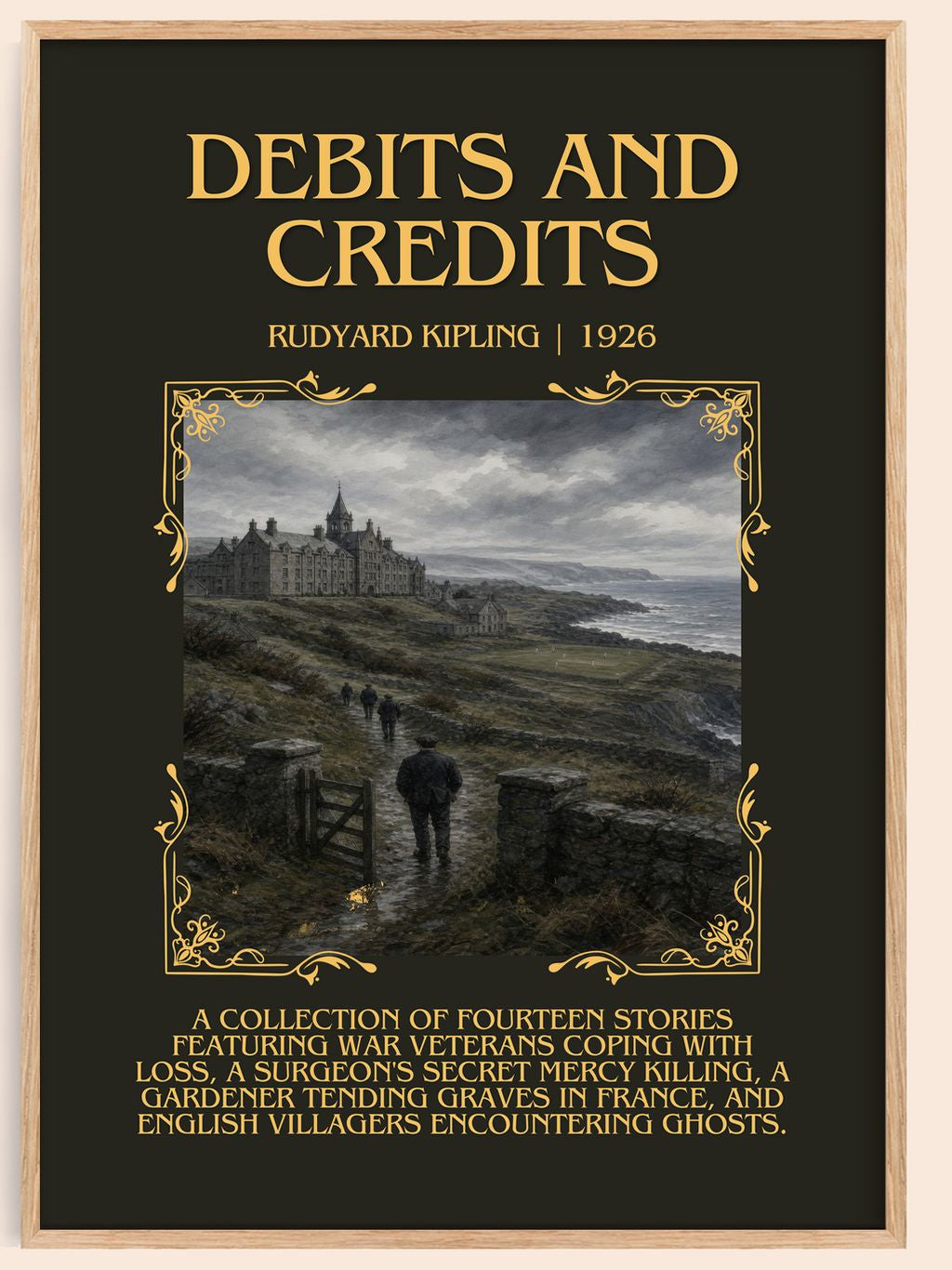 Debits And Credits Minimalist Book Poster by Rudyard Kipling – book poster