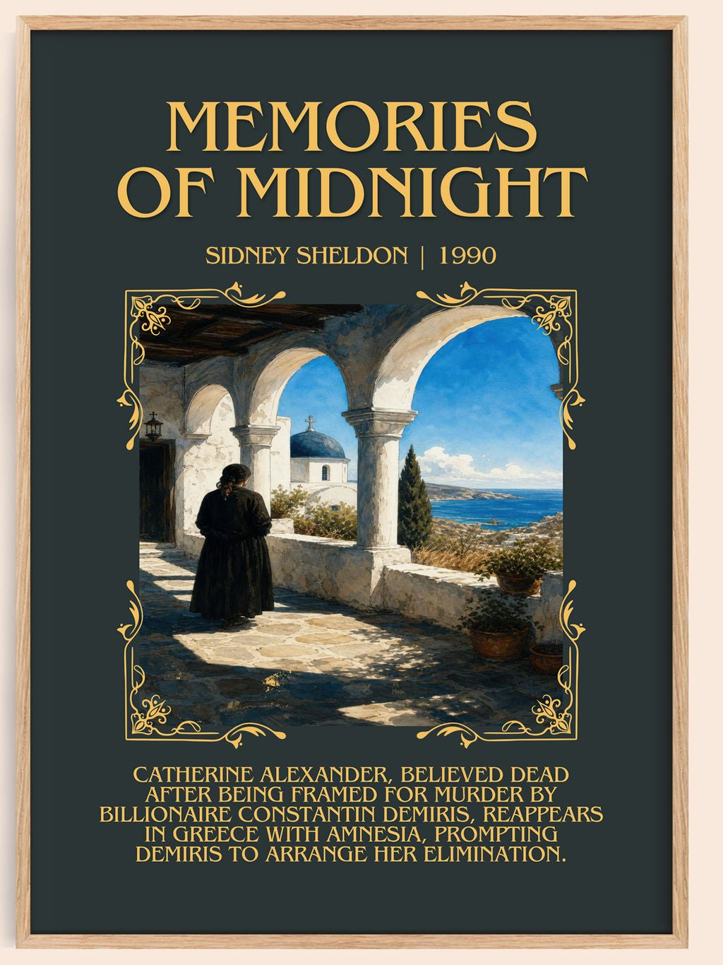 Memories Of Midnight Minimalist Book Poster by Sidney Sheldon – book poster