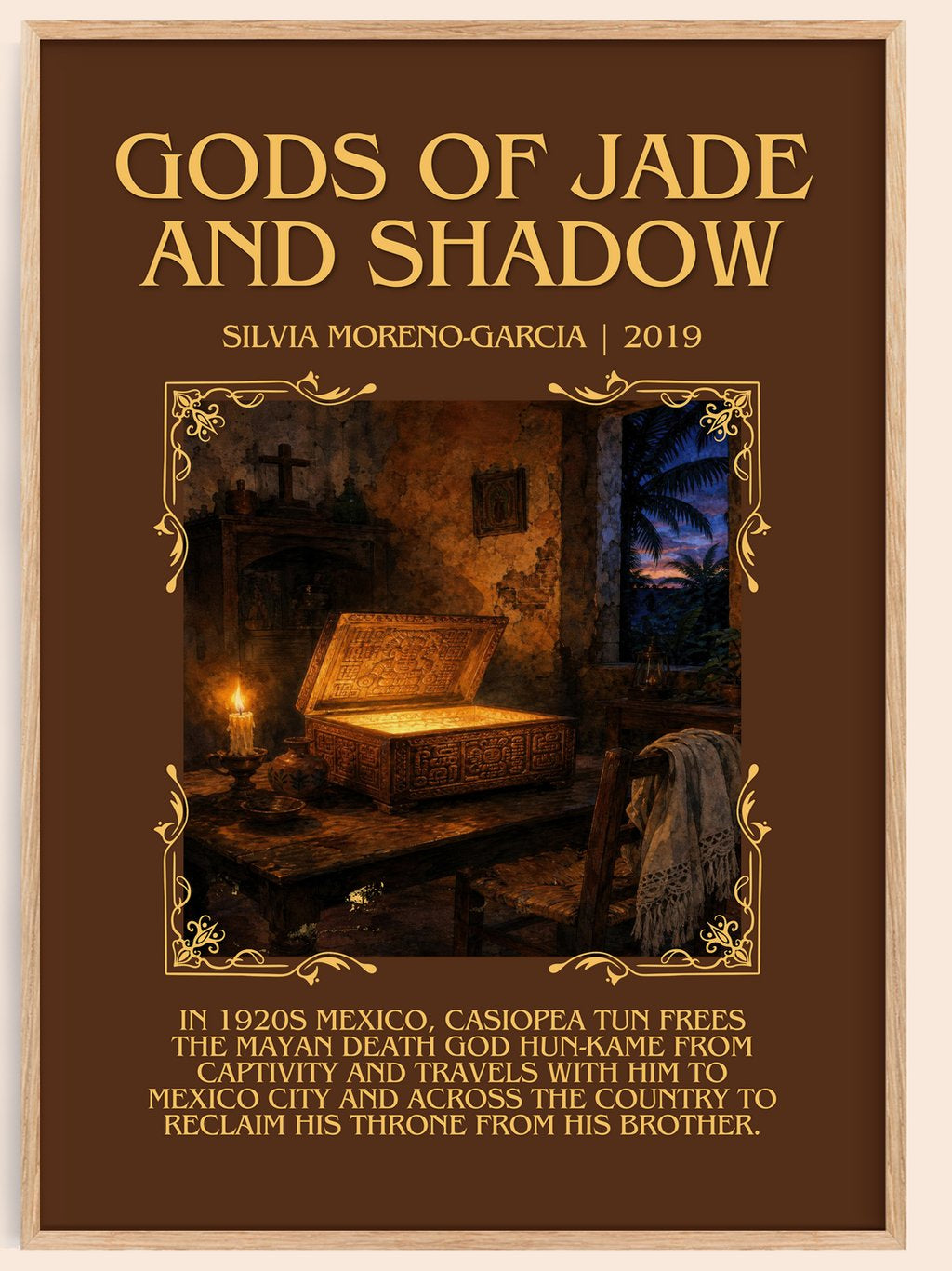 Gods Of Jade And Shadow Minimalist Book Poster by Silvia Moreno-Garcia – book poster