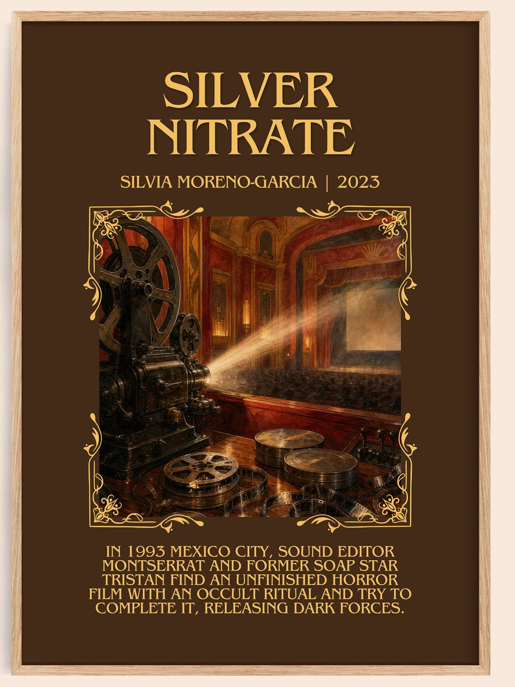 Silver Nitrate Minimalist Book Poster by Silvia Moreno-Garcia – book poster