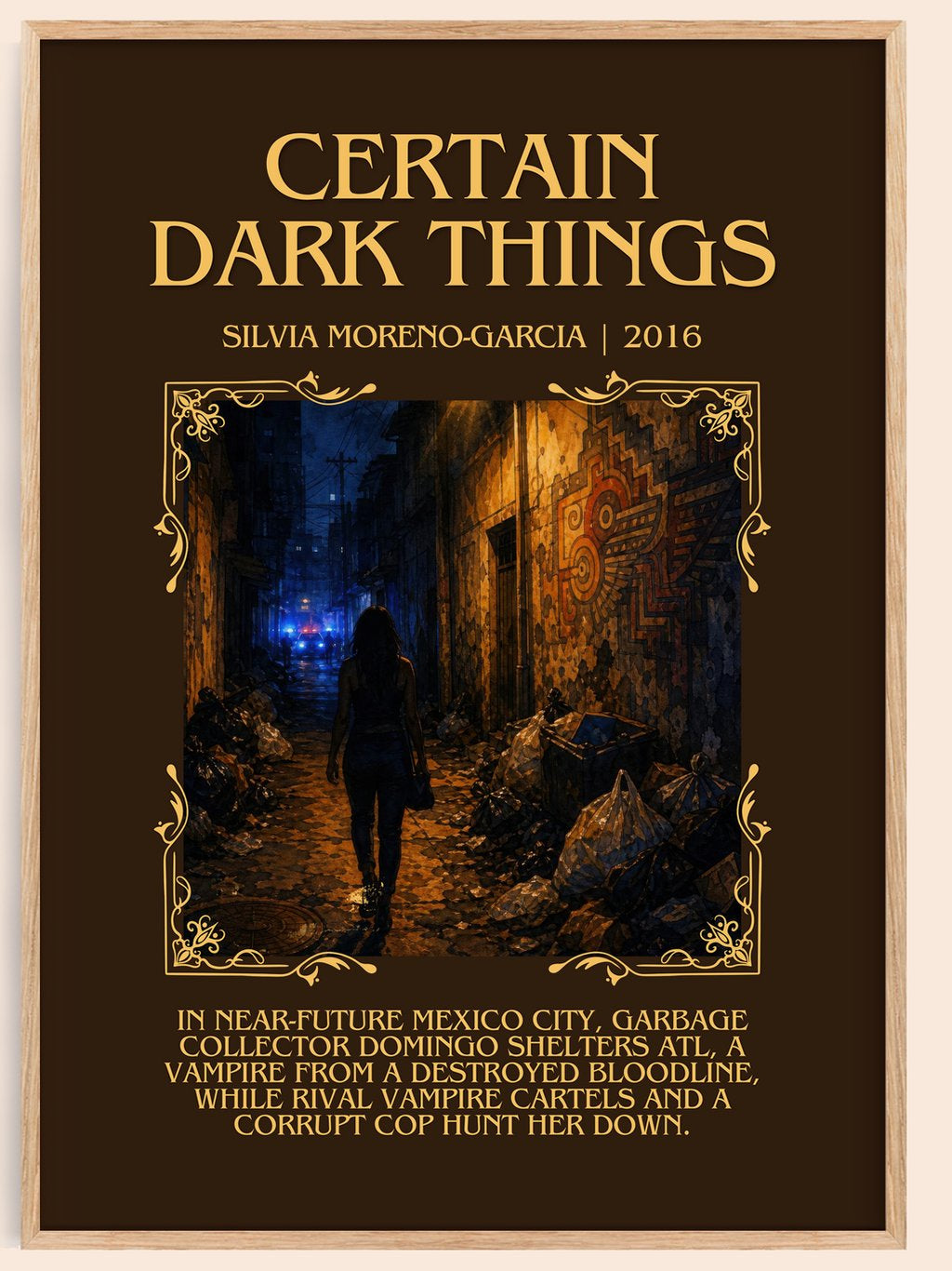 Certain Dark Things Minimalist Book Poster by Silvia Moreno-Garcia – book poster