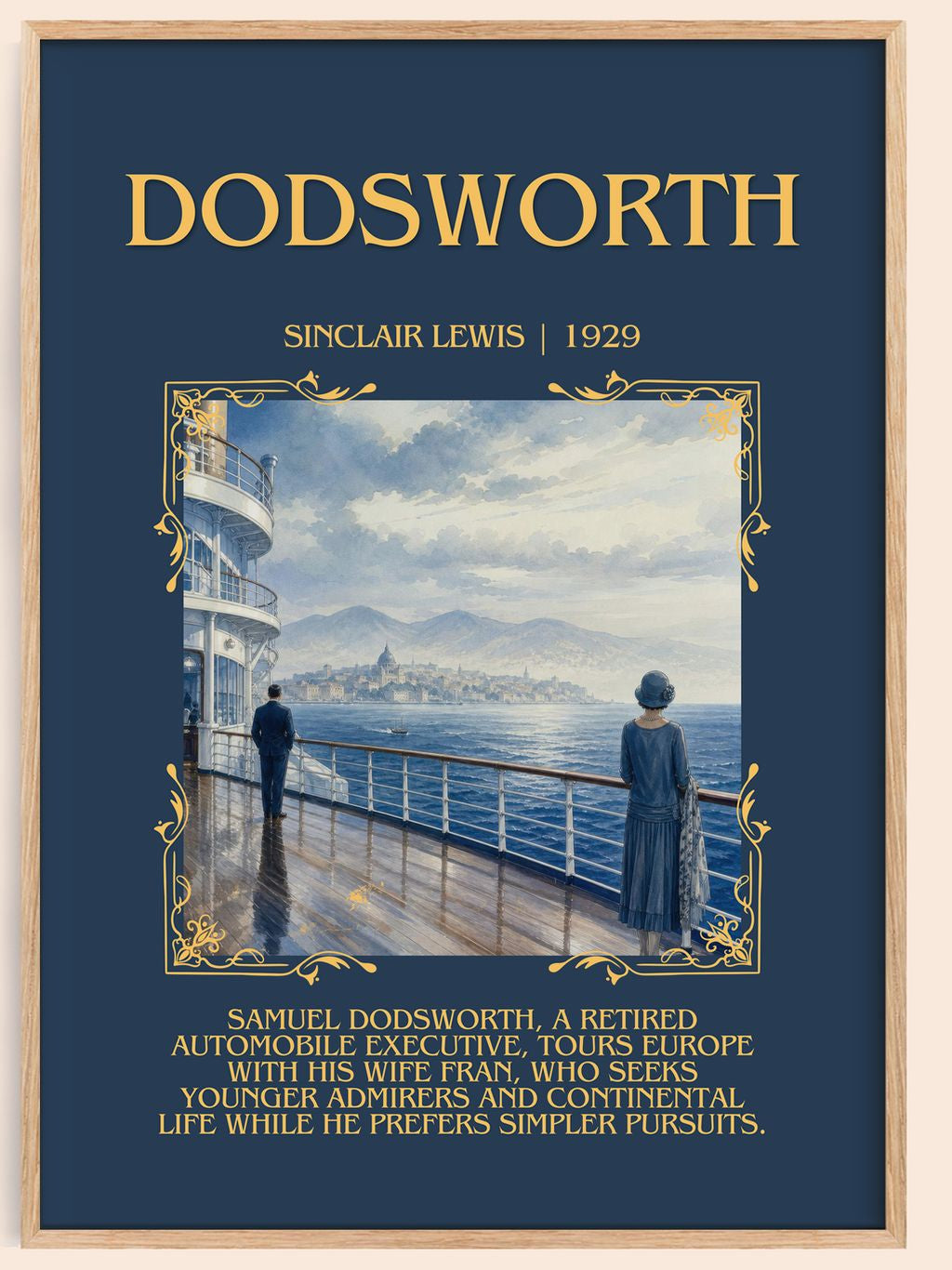 Dodsworth Minimalist Book Poster by Sinclair Lewis – book poster