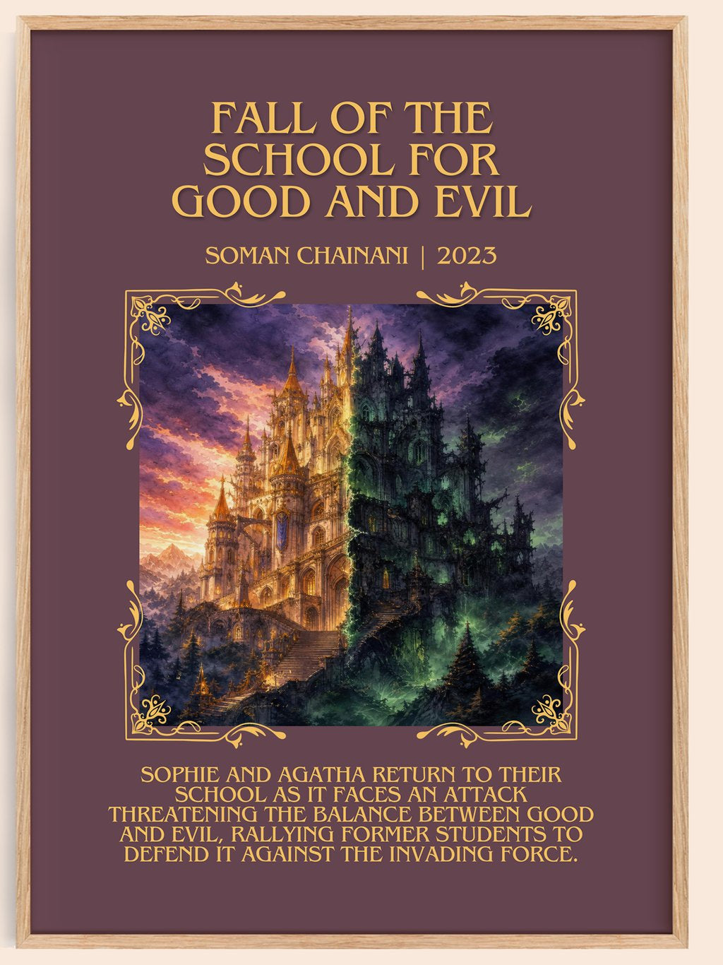 Fall Of The School For Good And Evil Minimalist Book Poster – book poster