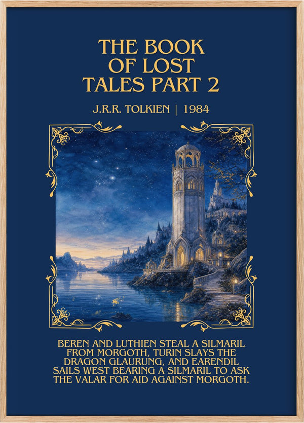The Book Of Lost Tales Part 2 Minimalist Book Poster by J.R.R. Tolkien