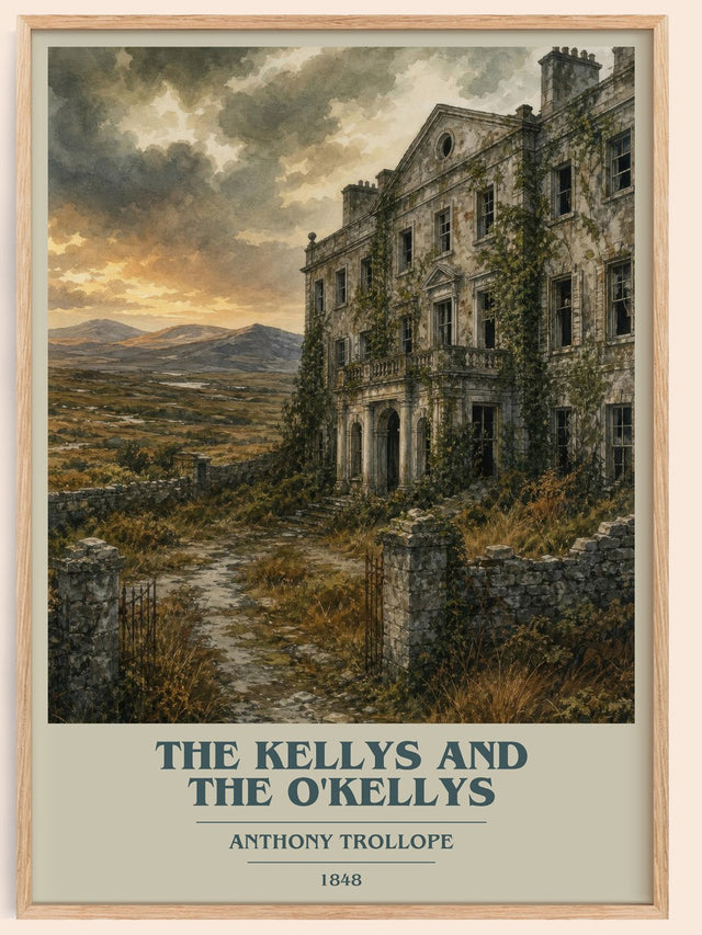 The Kellys And The O'Kellys Book Cover Poster by Anthony Trollope