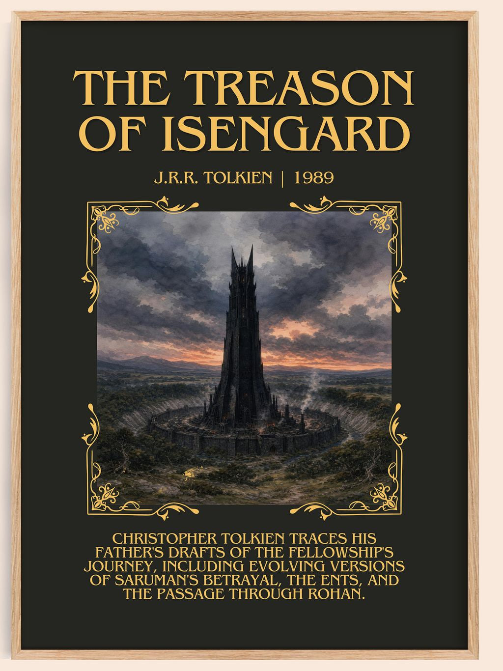 The Treason Of Isengard Minimalist Book Poster by J.R.R. Tolkien – book poster