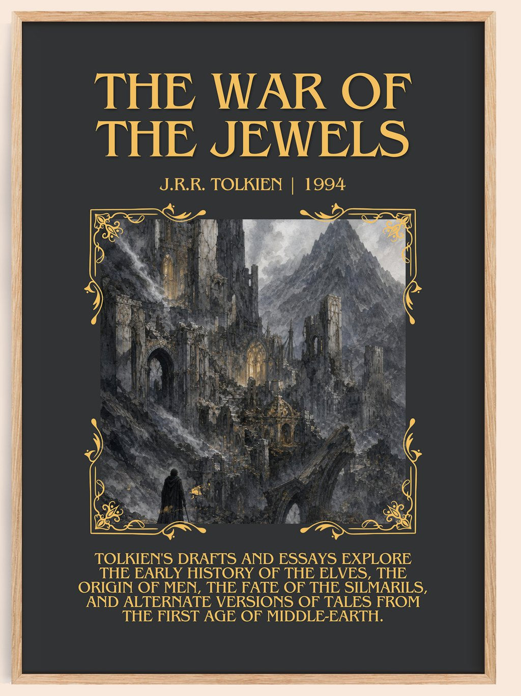 The War Of The Jewels Minimalist Book Poster by J.R.R. Tolkien – book poster