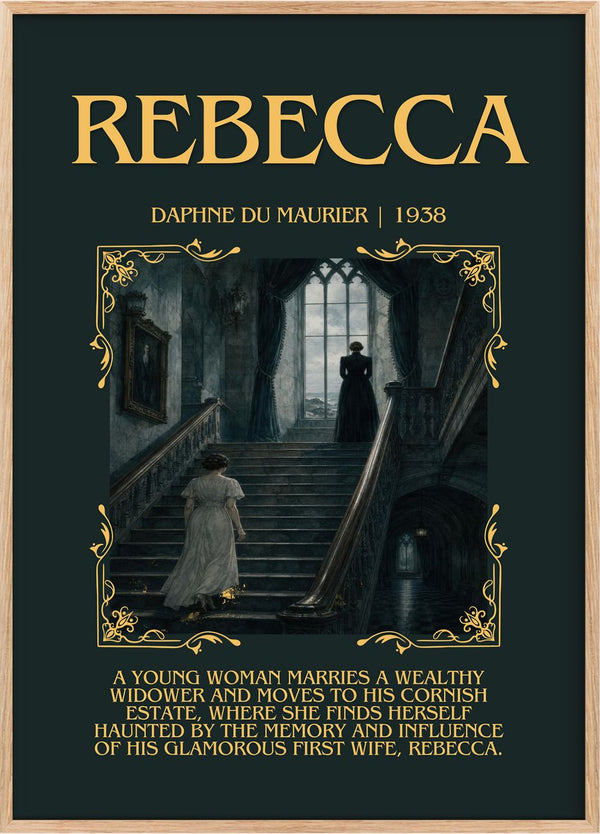 Rebecca Minimalist Book Poster by Daphne du Maurier