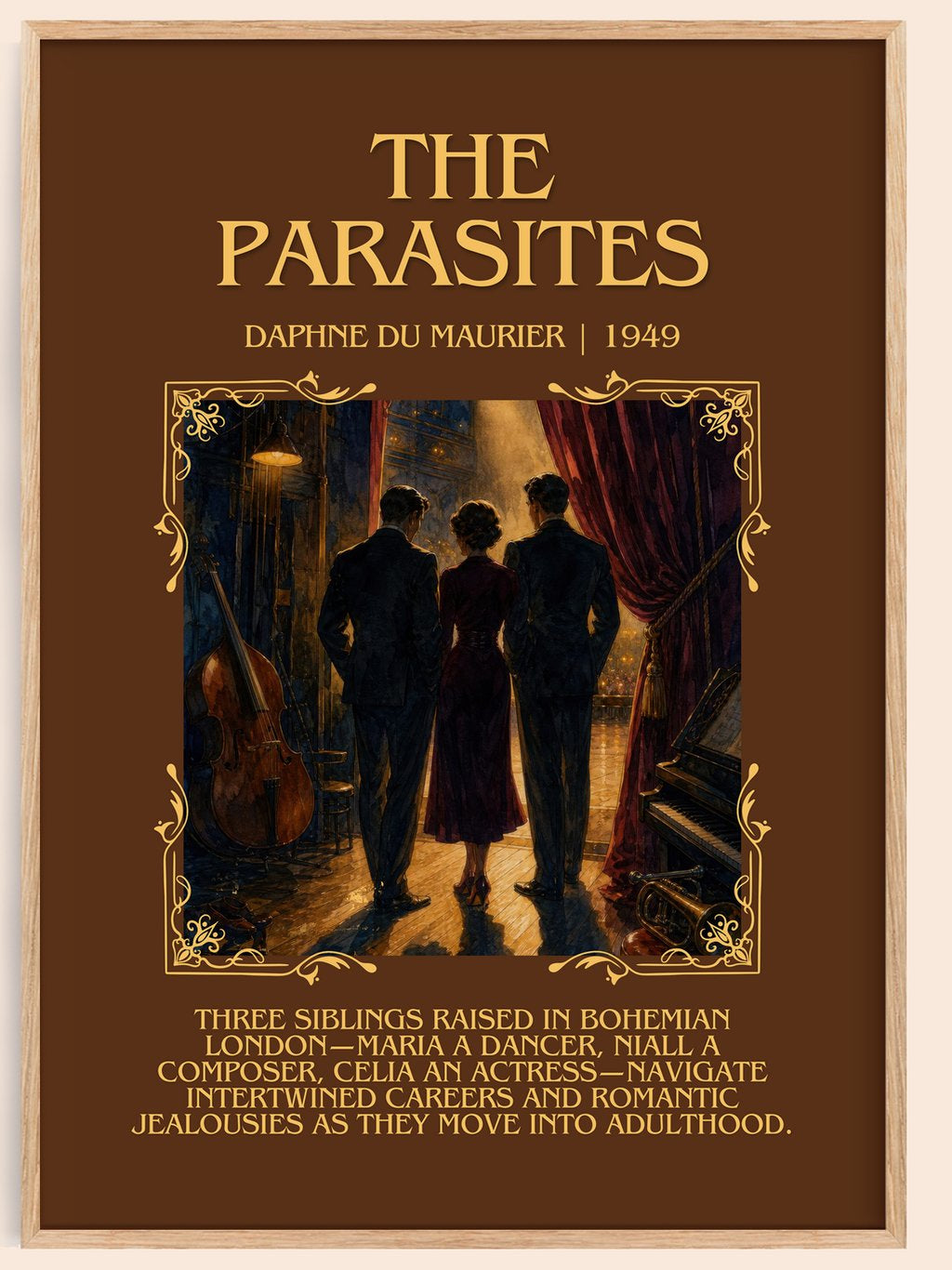 The Parasites Minimalist Book Poster by Daphne du Maurier – book poster