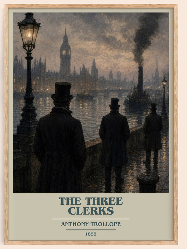 The Three Clerks Book Cover Poster by Anthony Trollope