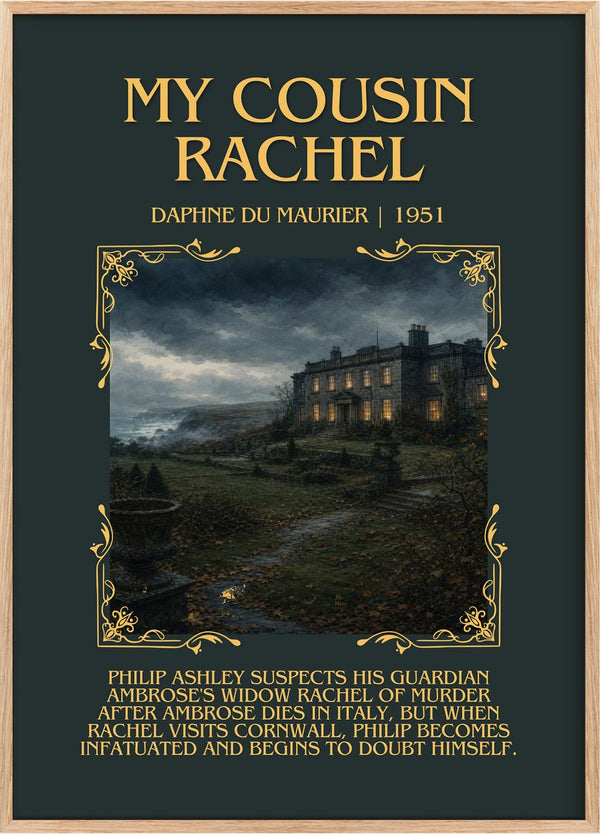 My Cousin Rachel Minimalist Book Poster by Daphne du Maurier
