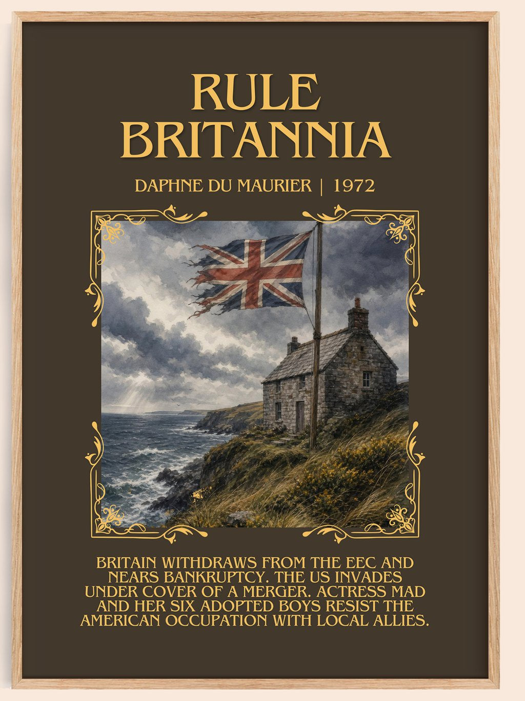 Rule Britannia Minimalist Book Poster by Daphne du Maurier – book poster