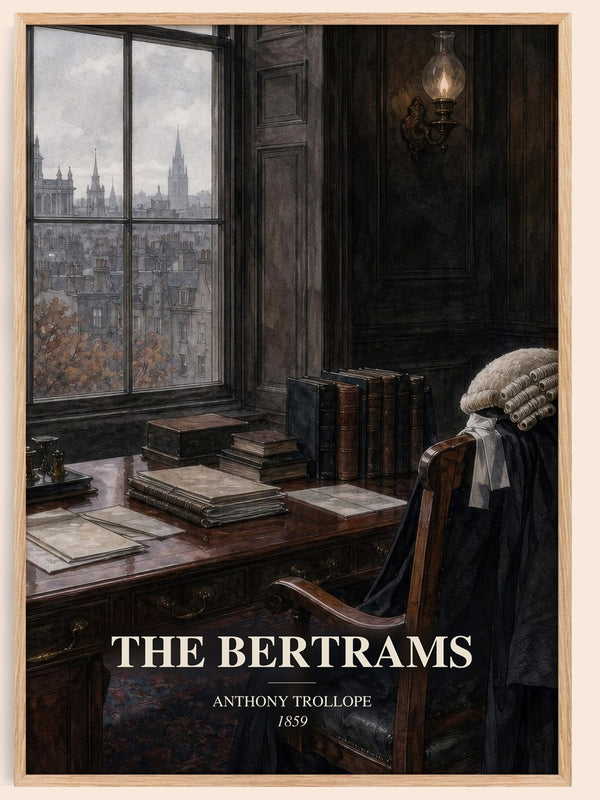 The Bertrams watercolour book poster by Anthony Trollope – framed literary art print
