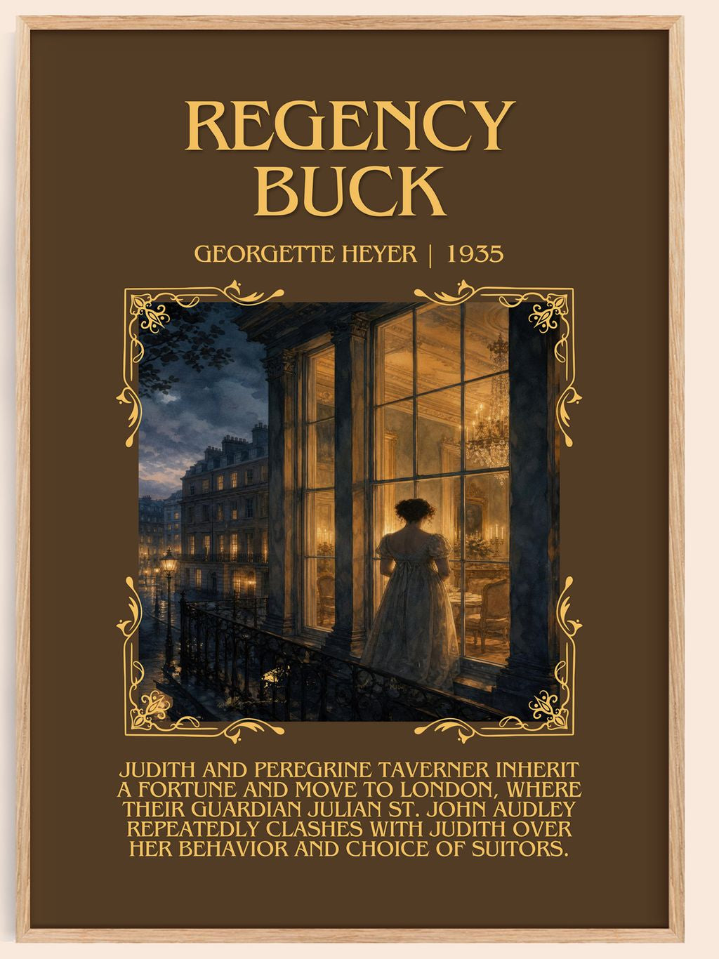 Regency Buck Minimalist Book Poster by Georgette Heyer – book poster