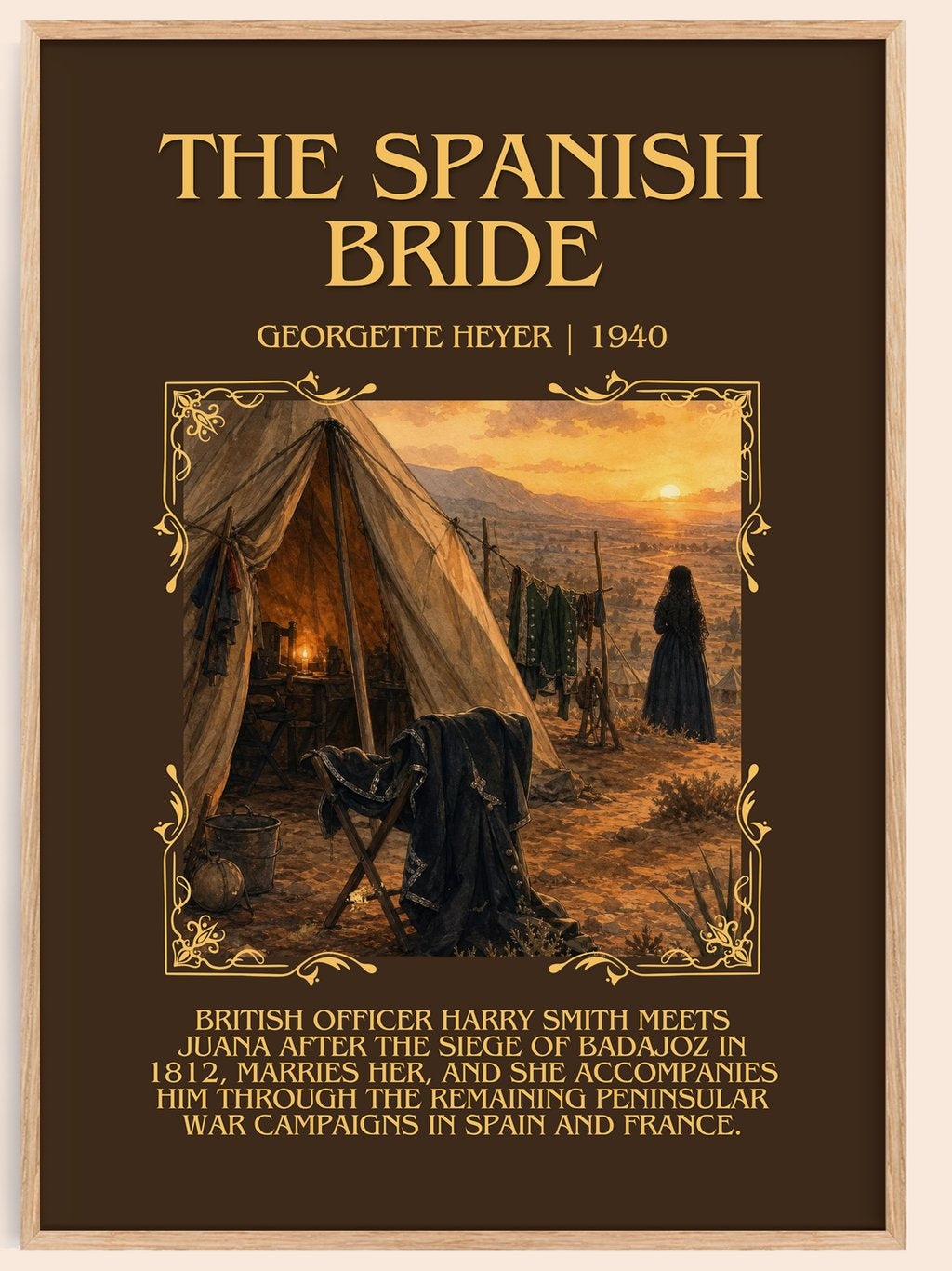 The Spanish Bride Minimalist Book Poster by Georgette Heyer – book poster