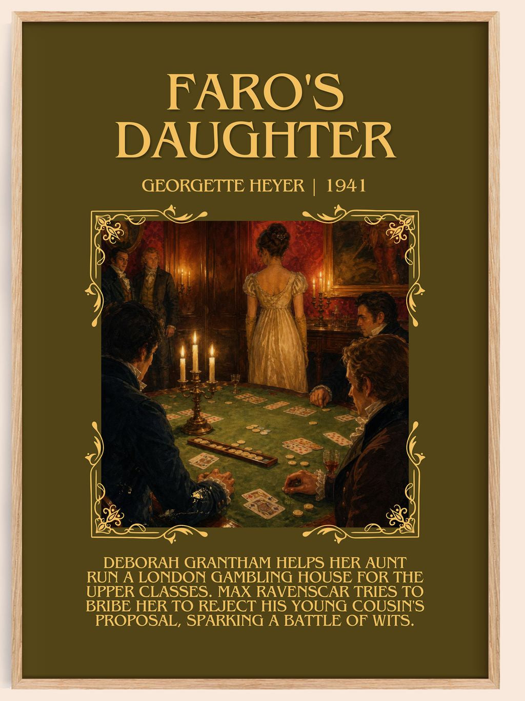 Faro's Daughter Minimalist Book Poster by Georgette Heyer – book poster
