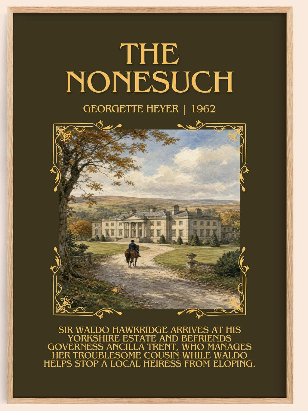 The Nonesuch Minimalist Book Poster by Georgette Heyer – book poster