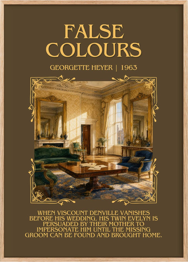 False Colours Minimalist Book Poster by Georgette Heyer