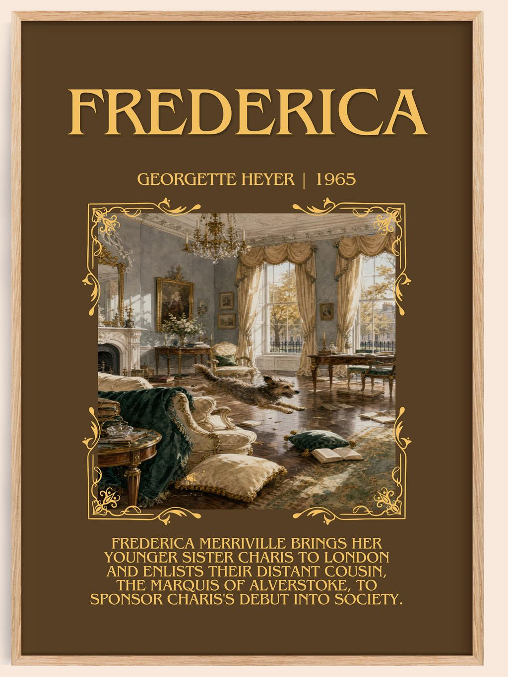 Frederica Minimalist Book Poster by Georgette Heyer – book poster