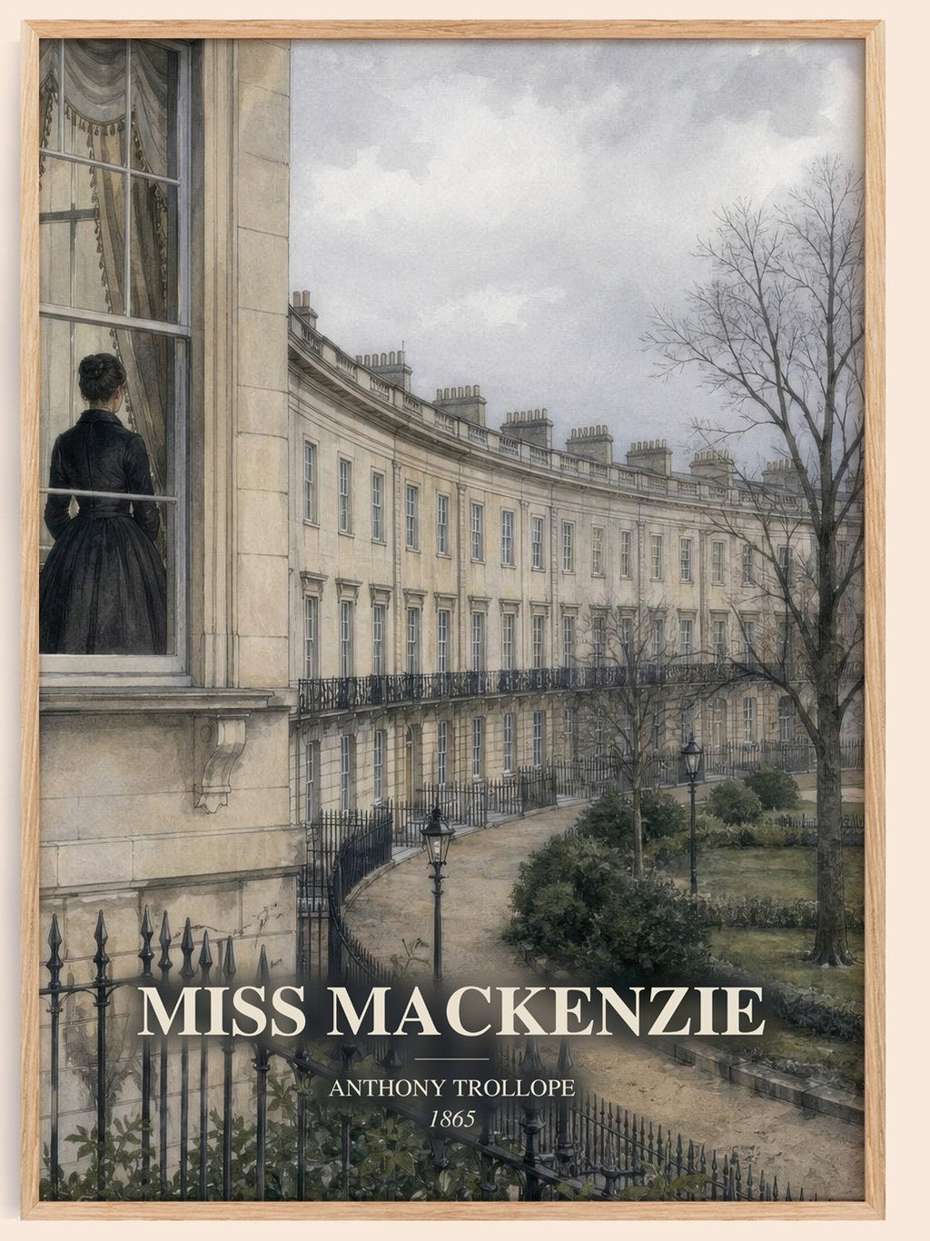 Miss Mackenzie watercolour book poster by Anthony Trollope – framed literary art print