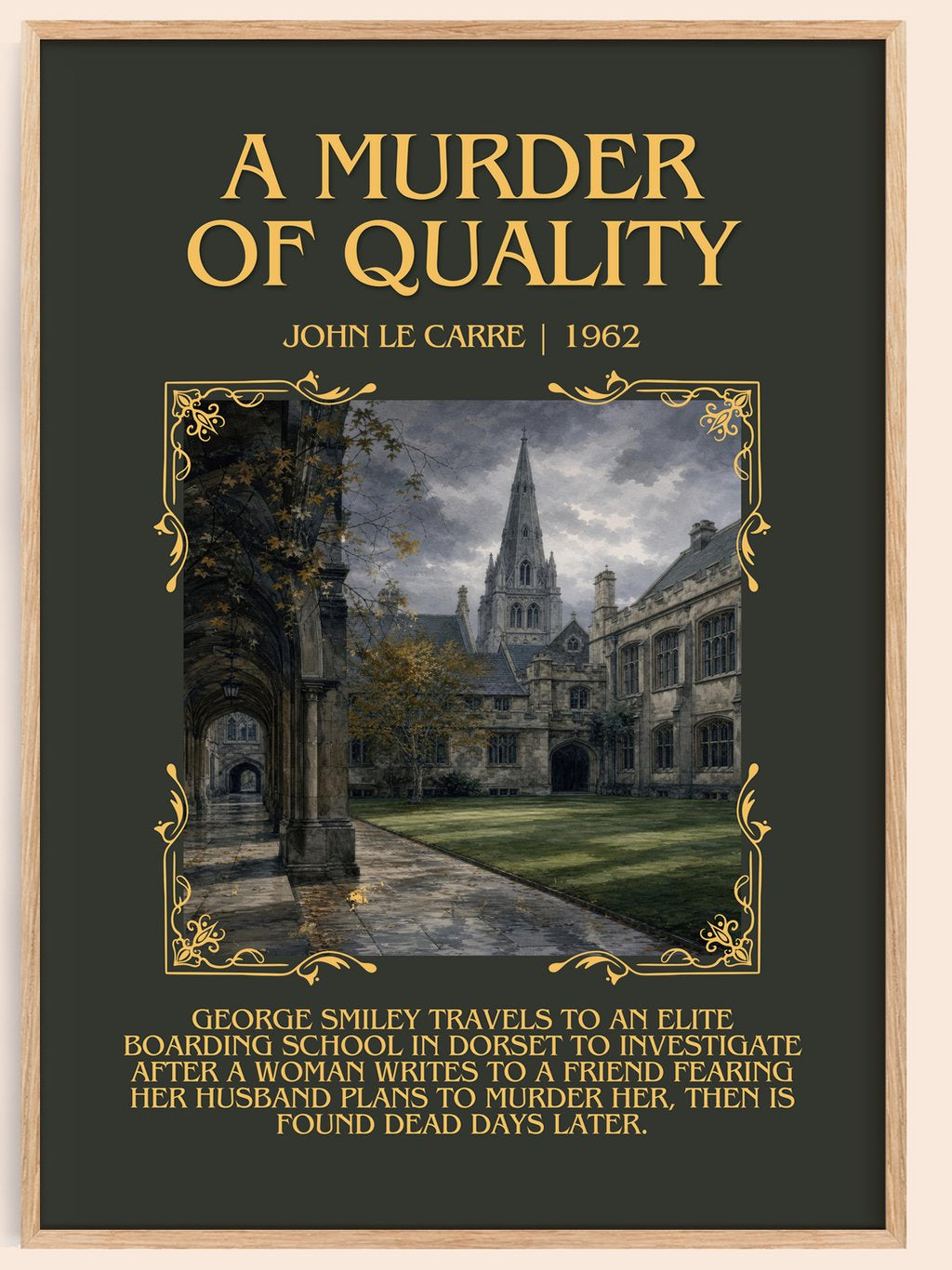 A Murder of Quality Minimalist Book Poster by John le Carré – book poster