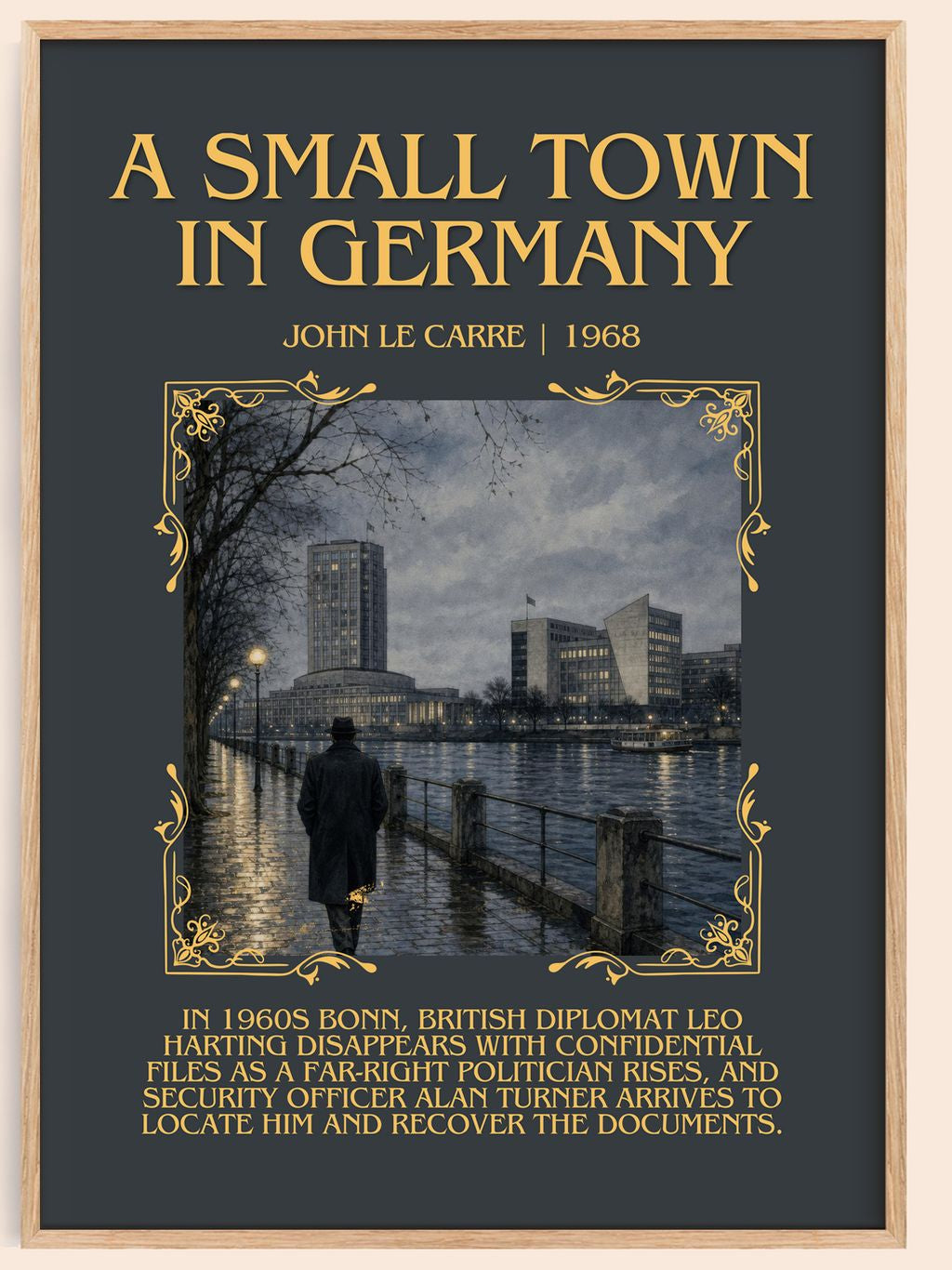 A Small Town in Germany Minimalist Book Poster by John le Carré – book poster