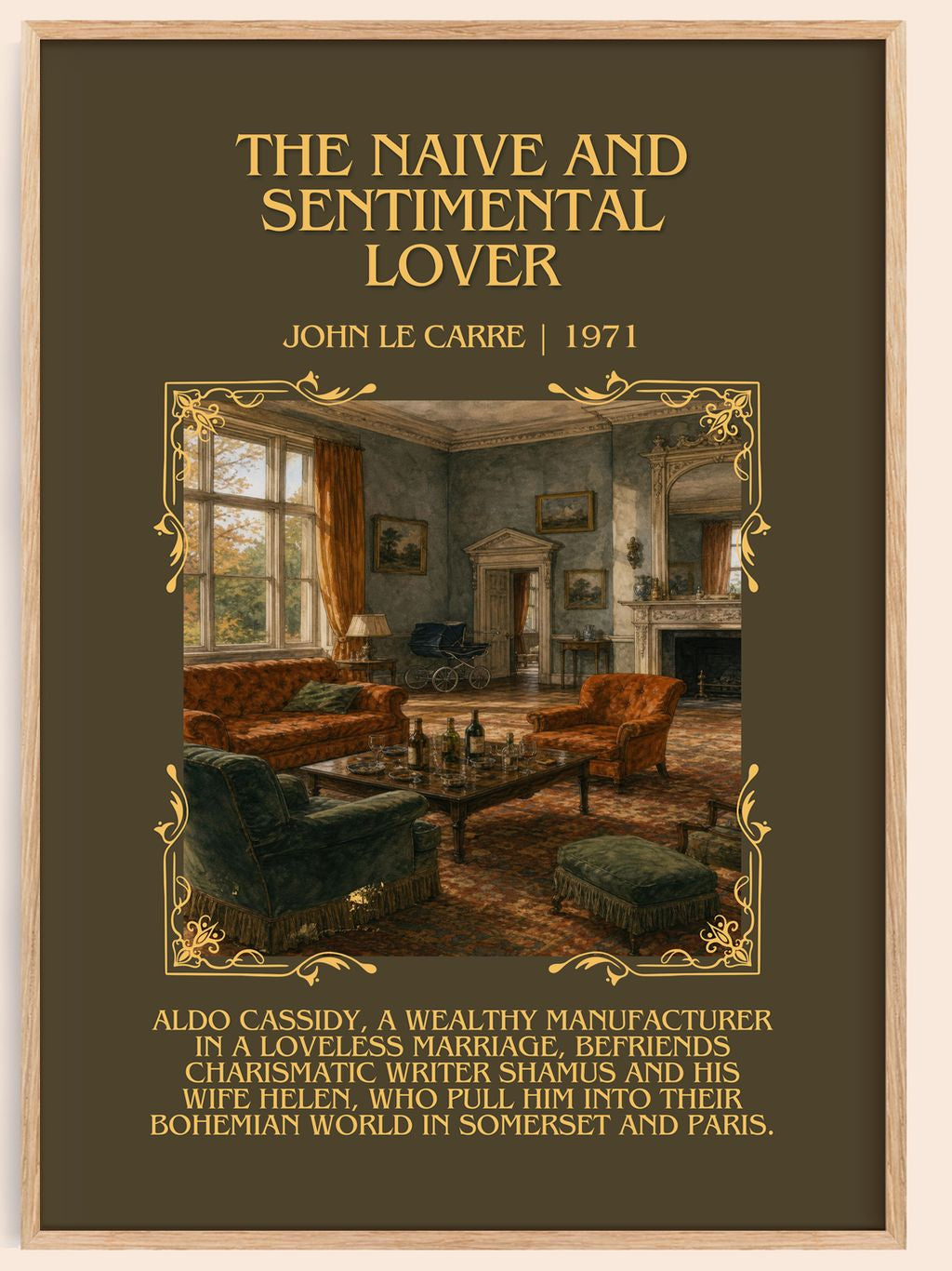 Naive and Sentimental Lover Minimalist Book Poster by John le Carré – book poster