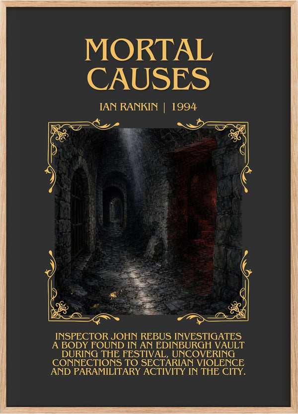 Mortal Causes Minimalist Book Poster by Ian Rankin