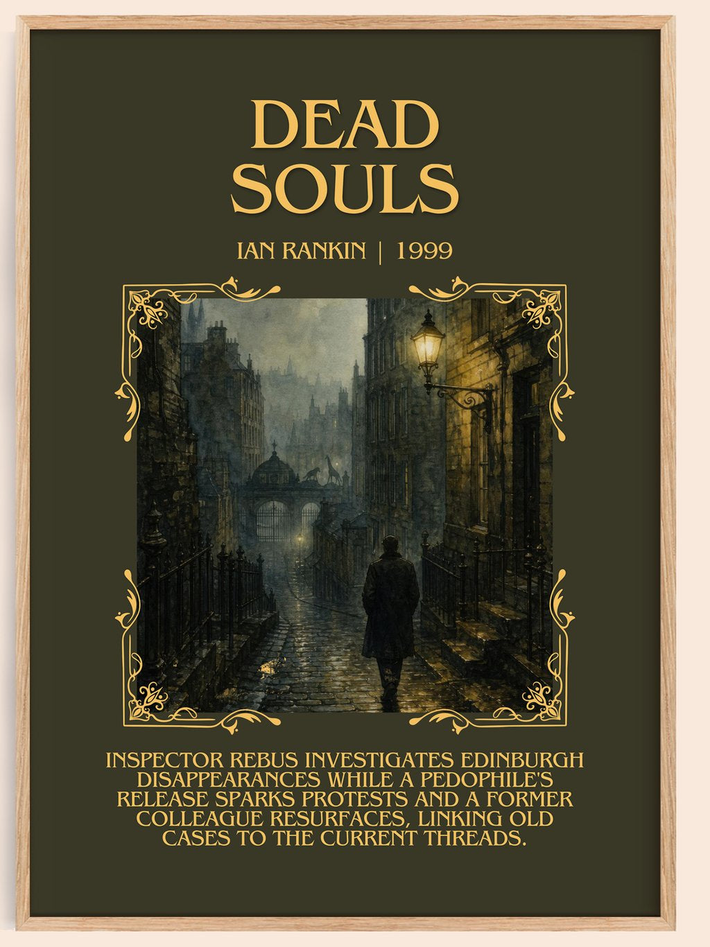Dead Souls Minimalist Book Poster by Ian Rankin – book poster