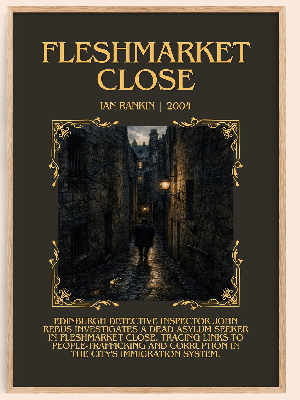Fleshmarket Close Minimalist Book Poster by Ian Rankin – book poster